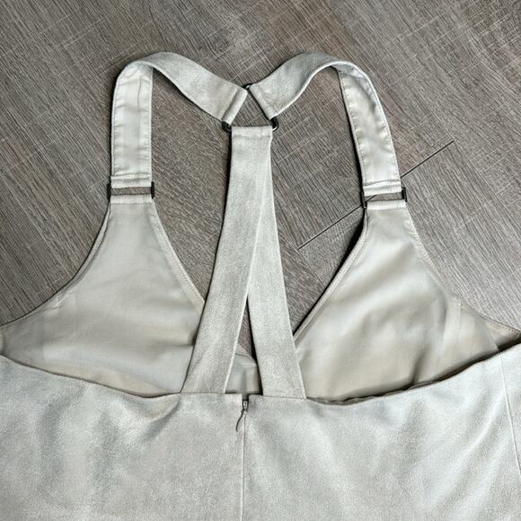 BCBG MAXAZRIA Cream Charlotte Faux Suede Strappy Tank Top Women’s - Picture 9 of 13